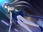 Konachan.com - 96956 dress game_cg long_hair panties rei_(character) soushinjutsu_rei sword underwear weapon