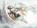 Konachan.com - 75220 angel blonde_hair red_eyes wings