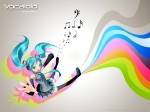 Konachan.com - 84525 aqua_hair hatsune_miku headphones rainbow thighhighs twintails vocaloid