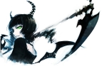 Konachan.com - 128507 black_rock_shooter green_eyes horns scythe sola7764 takanashi_yomi weapon white wings