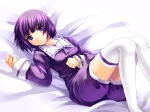 Konachan.com - 83034 purple_eyes purple_hair sound_horizon tagme thighhighs