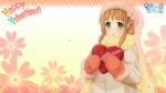 Konachan.com - 127560 blush brown_hair gloves scarf tagme valentine