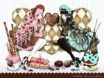 Konachan.com - 154697 chocolate dress food long_hair shiitake_(gensoudou) tagme valentine