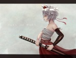 Konachan.com - 165349 animal_ears inubashiri_momiji katana sashimi_(adam026) short_hair sword touhou weapon white_hair