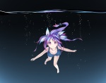 Konachan.com - 184498 bubbles i-19_(kancolle) kantai_collection ninnzinn purple_eyes purple_hair school_swimsuit swimsuit underwater water